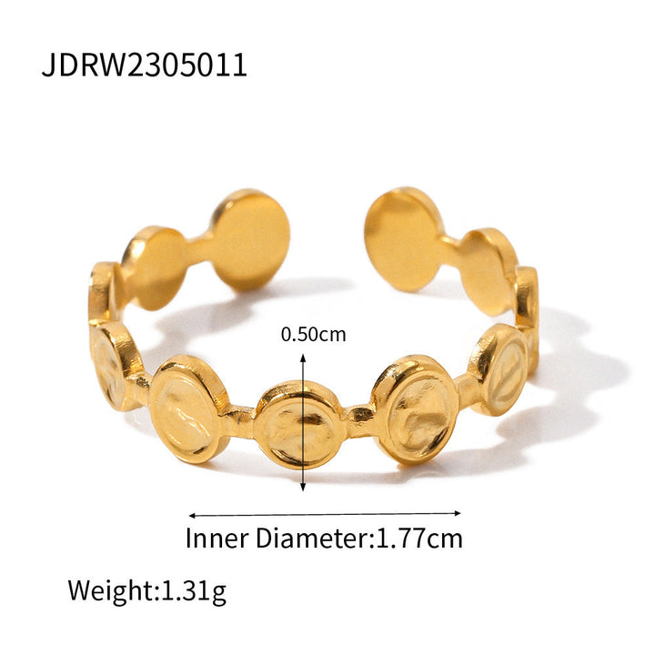 French Retro Stainless Steel Ring