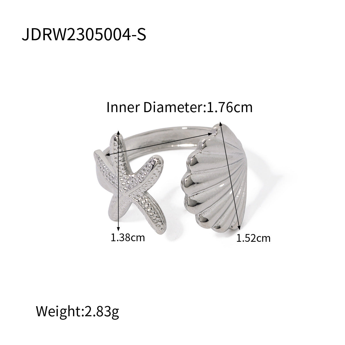 Ocean Series Starfish & Shell Ring