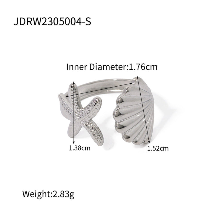 Ocean Series Starfish & Shell Ring