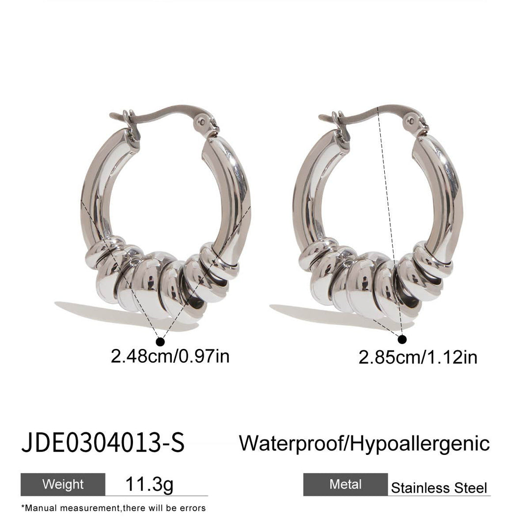 Geometric Interlocking Ring Earrings