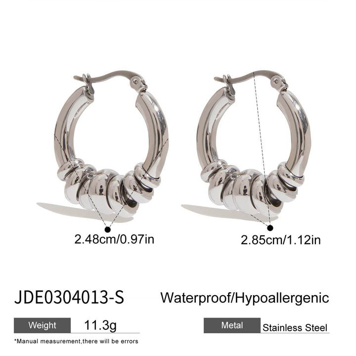 Geometric Interlocking Ring Earrings
