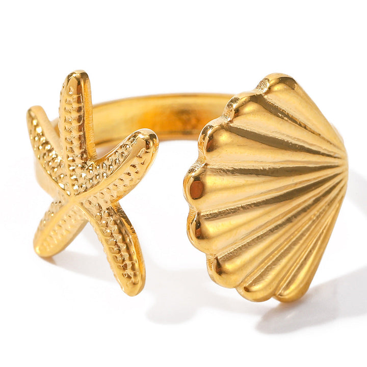 Ocean Series Starfish & Shell Ring