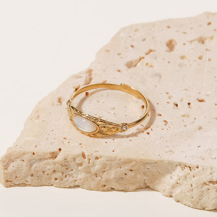 French Retro Stainless Steel Ring