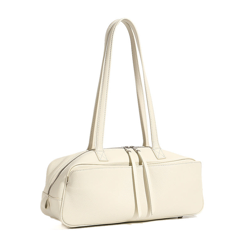 Women's Genuine Pebbled Leather Shoulder Handbag