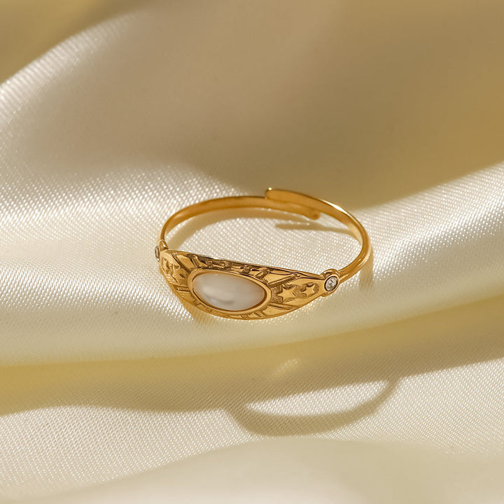 French Retro Stainless Steel Ring