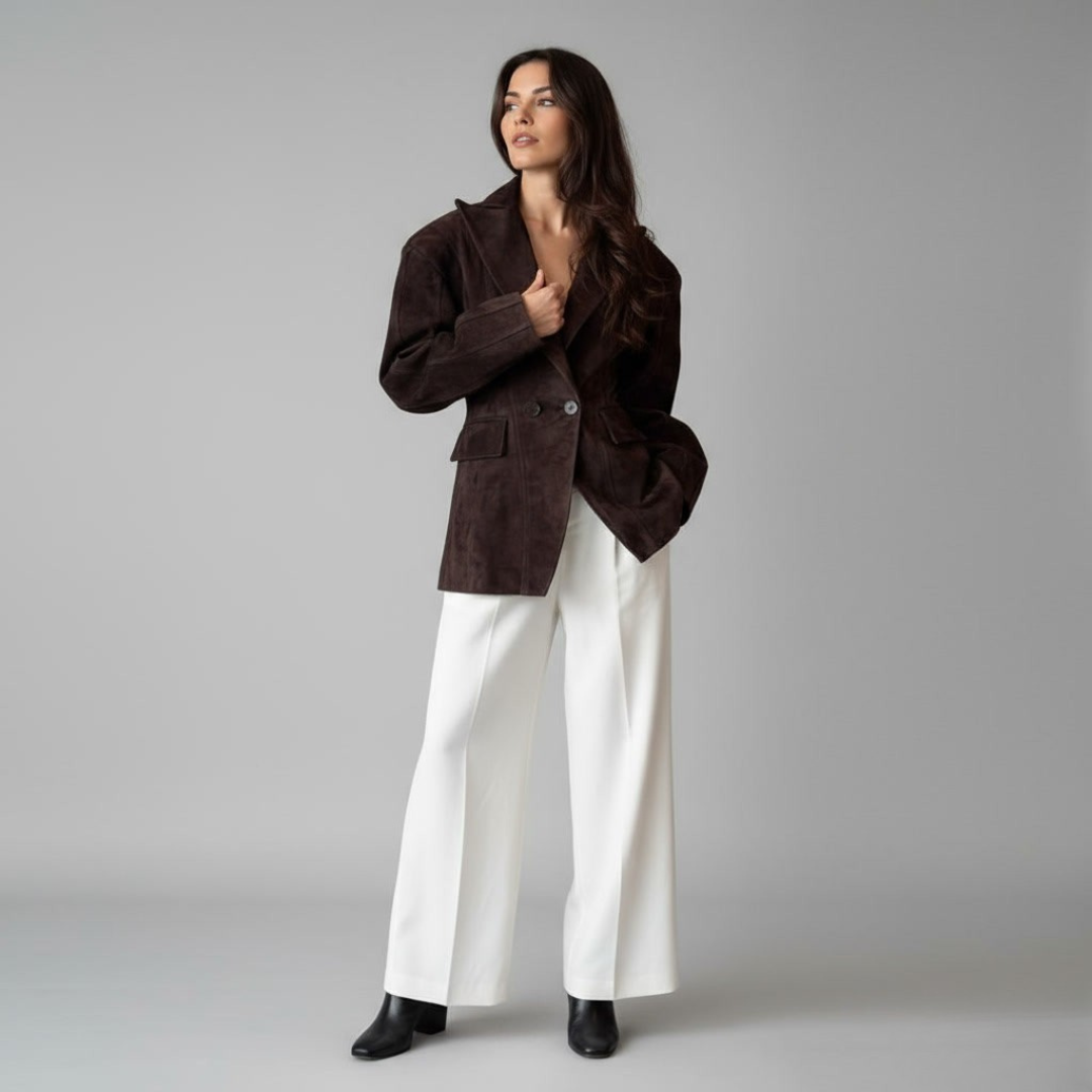 Elya - Suede Brown Jacket