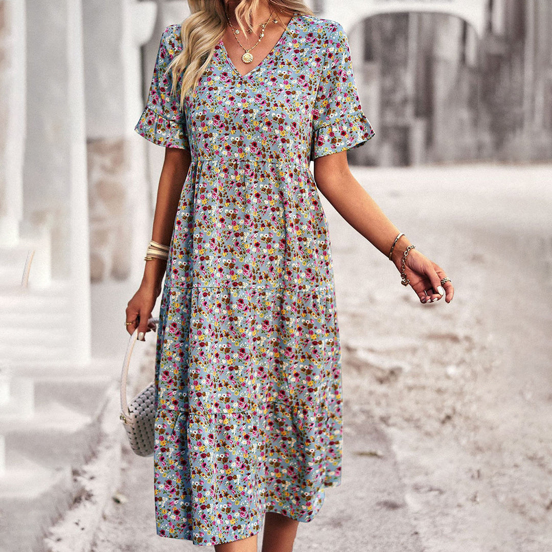 Freya - Summer floral midi dress