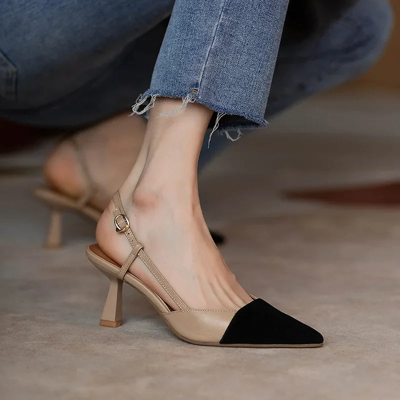 Semma - Pointed Toe Slingback Stiletto Heels