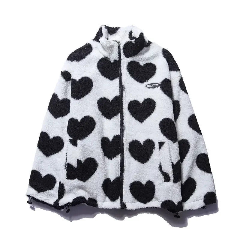 Dianne – Reversible Heart-Print Comfort Jacket