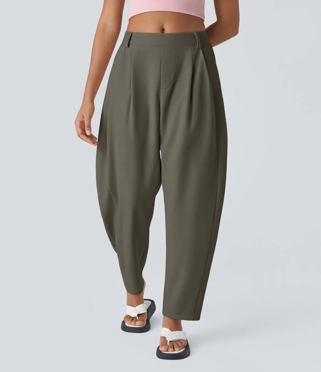 Mid Rise - Side Pocket Barrel Leg Work Trousers