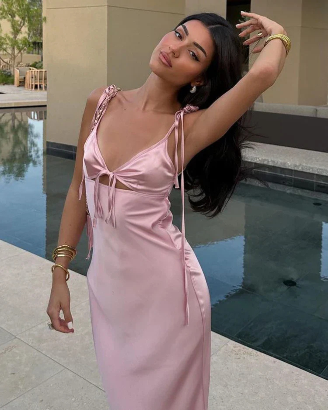 Hestia | Elegant Satin Dress