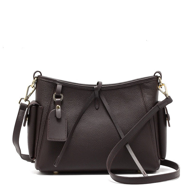 Women's Genuine Leather Stylish Versatile Large-Capacity Single-Shoulder Crossbody Bag