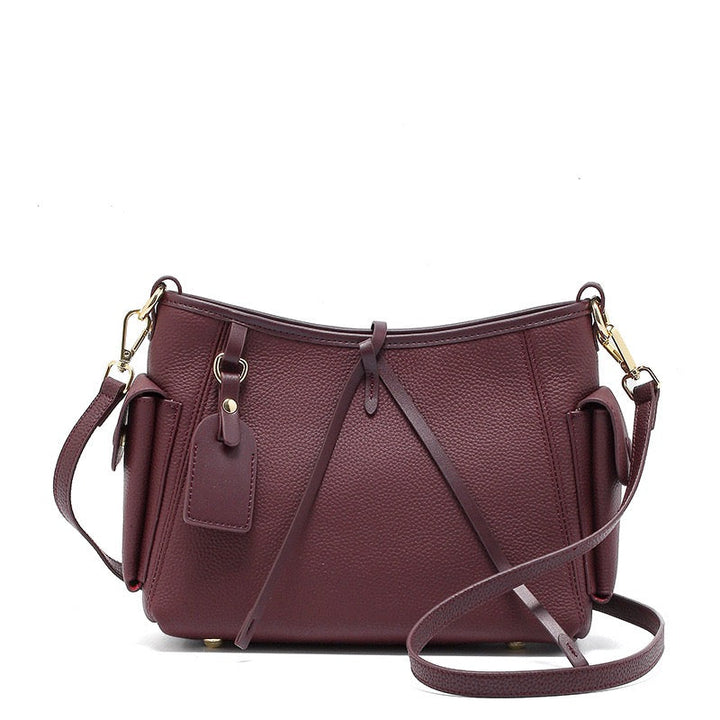 Women's Genuine Leather Stylish Versatile Large-Capacity Single-Shoulder Crossbody Bag