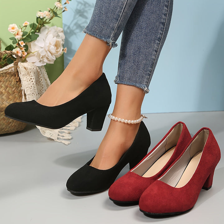 Laure – Wide-toe pumps with stable heels for pain-free comfort