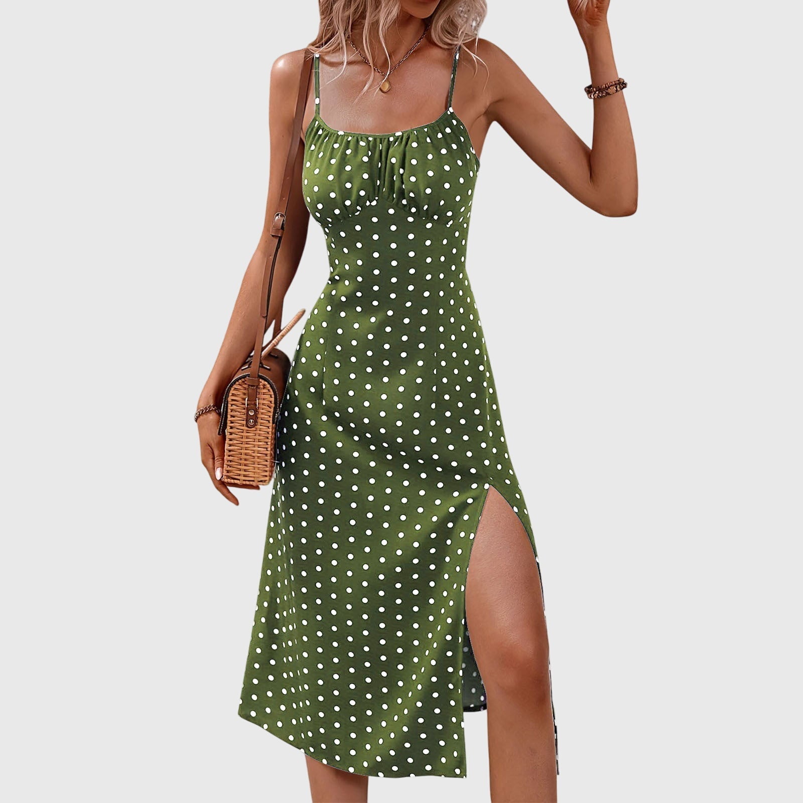 Aprille – Polka Dot Midi Dress