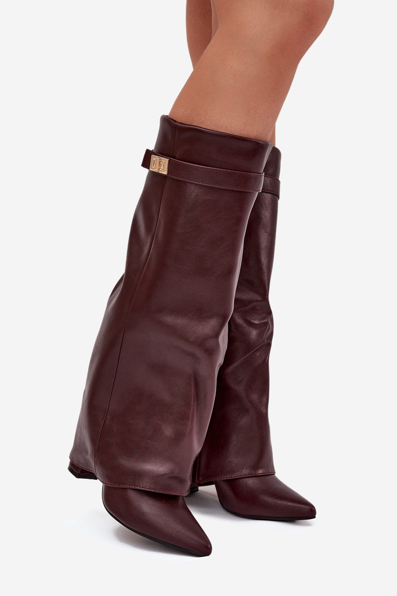 Lavista Leather knee high boots - Burgundy