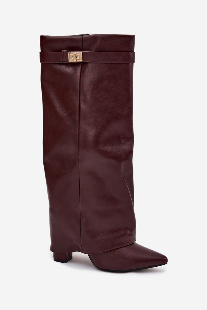 Lavista Leather knee high boots - Burgundy