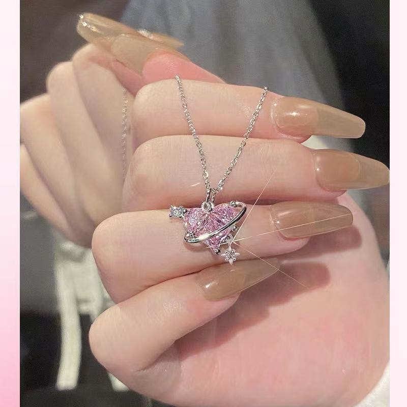 Rose Diamond Heart Whisper Necklace