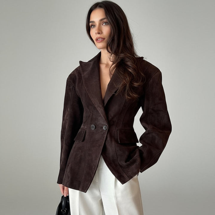 Elya - Suede Brown Jacket