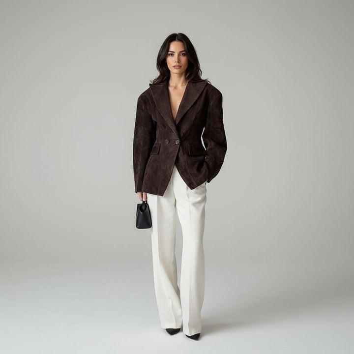 Elya - Suede Brown Jacket