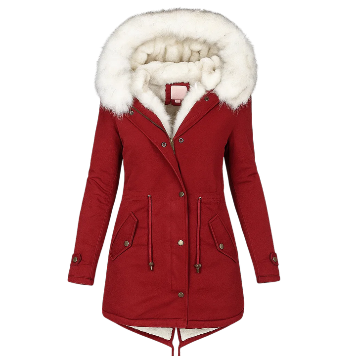 Olivia - Elegant Winter Coat (Red)