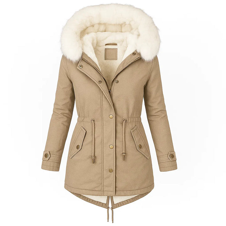 Olivia - Elegant Winter Coat (Beige)
