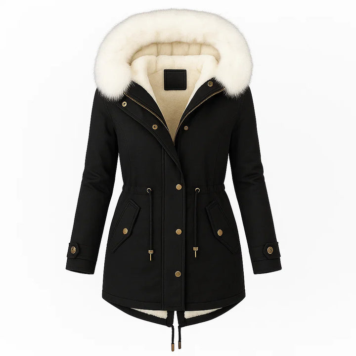 Olivia - Elegant Winter Coat (Black)