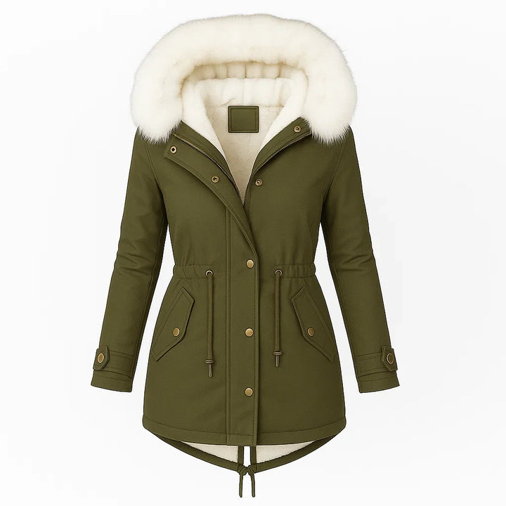 Olivia - Elegant Winter Coat (Green)