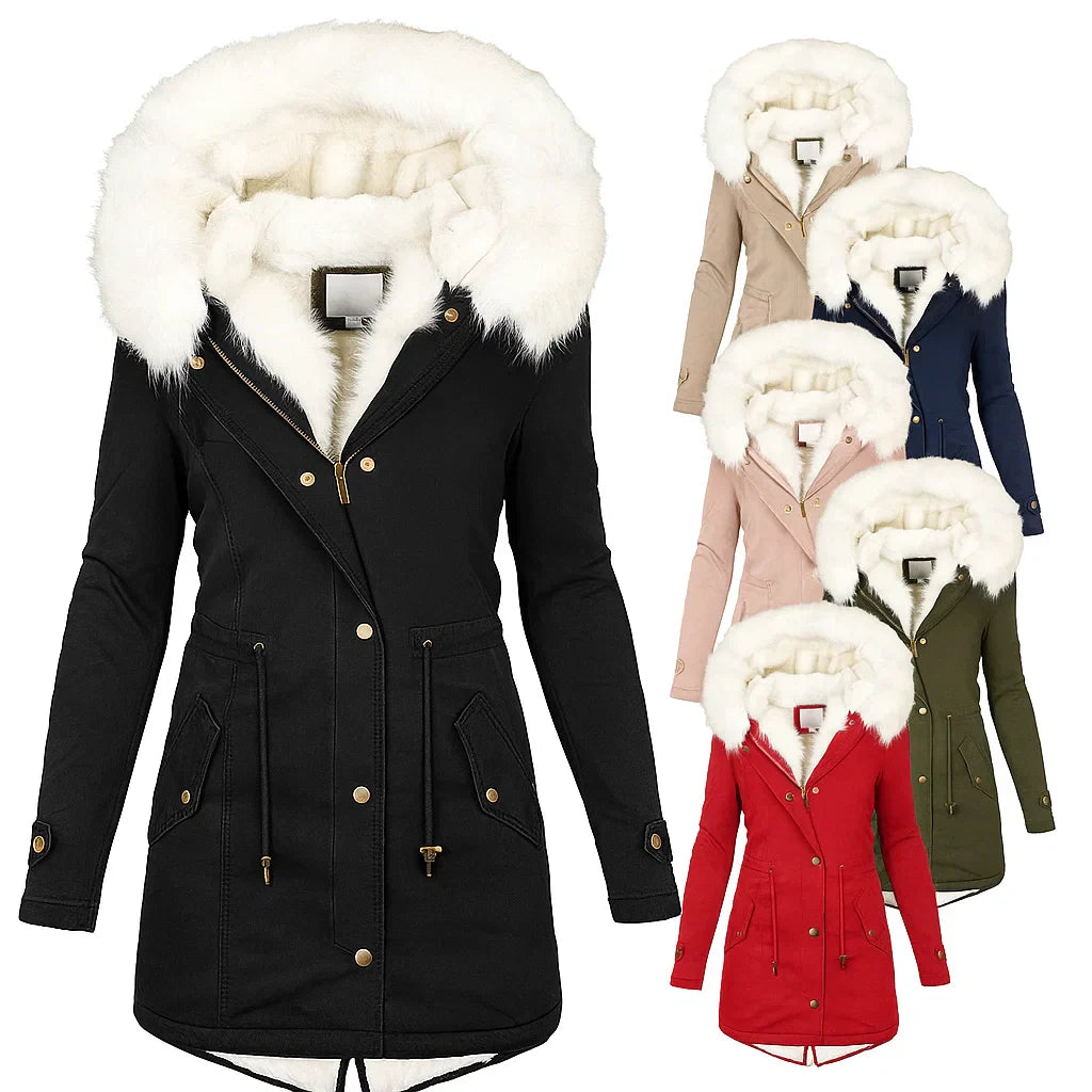 Olivia - Elegant Winter Coat (Red)