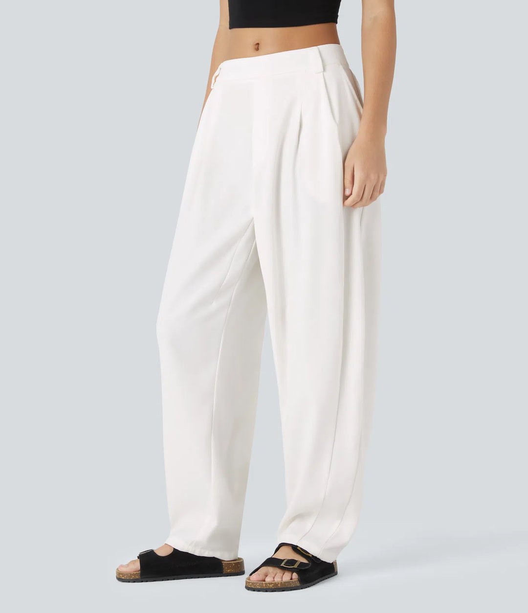 Mid Rise - Side Pocket Barrel Leg Work Trousers