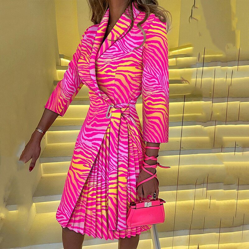 Sarah - Chic long sleeve blazer dress for women